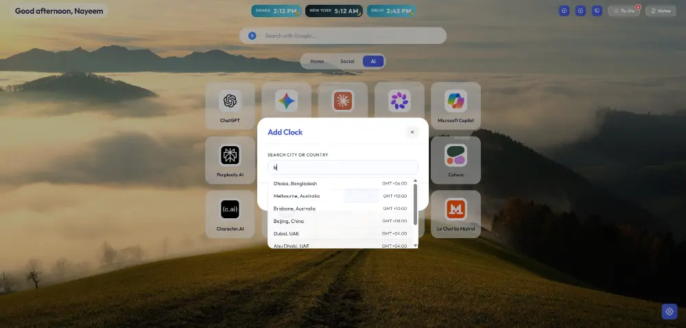 World Clock Widget